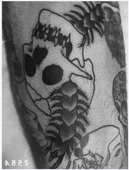Tattoos - scholopendra skull - 114957